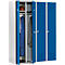 Schäfer Shop Select Taquilla con 4 compartimentos, cerradura de cilindro, gris claro/azul genciana