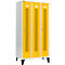 Schäfer Shop Select Taquilla, con franjas perforadas, 3 compartimentos, 300 mm, con patas, cerradura de cilindro, puerta amarillo colza
