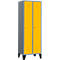 Schäfer Shop Select Taquilla con patas, cerradura de cilindro, plateado claro/amarillo