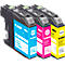 Schäfer Shop Select Tinten-Multipack ersetzt Brother LC125XLRBWBP, cyan, magenta, gelb
