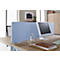 Schäfer Shop Select Tischtrennwand, Materialstärke 30 mm, B 2000 x H 387 mm, 100 % Post-Consumer-Recyclingpolyester, blaugrau
