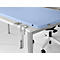 Schäfer Shop Select Tischtrennwand, Materialstärke 30 mm, B 2000 x H 600 mm, 100 % Post-Consumer-Recyclingpolyester, blaugrau