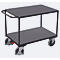 Schäfer Shop Select Tischwagen, schwer, Stahl/MDF-Platte, Anthrazitgrau/Dunkelgrau, 2 Etagen, L 1200 x B 800 mm, TPE-Rollen mit EasySTOP, bis 500 kg
