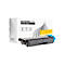 Toner-Kartusche und Verpackung. Schwarzer Toner, blaue Elemente, Schriftzug Schäfer Shop.