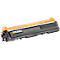 Black printer cartridge with yellow top and magenta color dot symbol.