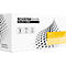White product packaging with "SCHÄFERSHOP" and logos, yellow accent. 3-year warranty, 100% compatible, Made in EU.