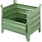 Schäfer Shop Select transport- en stapelcontainer, met klep, B 850 x D 650 x H 670 mm, reseda groen RAL 6011, tot 800 kg
