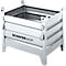 Schäfer Shop Select transport- en stapelcontainer, met klep, B 850 x D 650 x H 670 mm, thermisch verzinkt, tot 800 kg