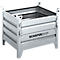 Schäfer Shop Select transport- en stapelcontainer, met klep, B 850 x D 650 x H 670 mm, thermisch verzinkt, tot 800 kg