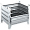 Schäfer Shop Select transport- en stapelcontainer, met klep, B 850 x D 650 x H 670 mm, thermisch verzinkt, tot 800 kg