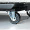 Schäfer Shop Select Transportroller, B 600 × T 405 × H 135 mm, verkettbar, bis zu 200 kg, Tragegriff, Lenkrollen, Kunststoff