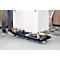 Schäfer Shop Select Transportroller, B 600 × T 405 × H 135 mm, verkettbar, bis zu 200 kg, Tragegriff, Lenkrollen, Kunststoff
