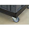 Schäfer Shop Select Transportroller BASICline, Recycling-Kunststoff, je 2 TPE-Lenk- und Bockrollen, Ladefläche L 610 x B 814 mm, bis 300 kg