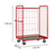 Red cart with mesh walls, black base, and dimensions: 1730 x 1310 x 800 mm.