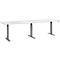 Schäfer Shop Select vergadertafel ERGO-T 2.0 Big, tot 8 personen, elektrisch in hoogte verstelbaar, ton, T-voet, B 2800 mm, lichtgrijs/antraciet 