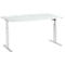 Schäfer Shop Select Vergadertafel ERGO-T, T-poot, bootvorm, eentraps elektrisch verstelbaar, b 2000 x h 715-1182 mm, lichtgrijs 