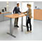 Schäfer Shop Select Vergadertafel ERGO-T, T-poot, bootvorm, netbox, tweetraps elektr. in hoogte verstelbaar, B 2000 x H 645-1305 mm, beuken 