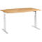 Schäfer Shop Select Vergadertafel ERGO-T, T-poot, bootvorm, tweetraps elektr. in hoogte verstelbaar, B 2000 x H 645-1305 mm, beuken 