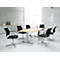 Schäfer Shop Select Vergadertafel ERGO-T, T-poot, bootvorm, tweetraps elektr. in hoogte verstelbaar, B 2000 x H 645-1305 mm, esdoorn 