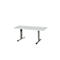 Schäfer Shop Select Vergadertafel Planova, rechthoek, 1600 x 800 mm, lichtgrijs, accentlijst blank aluminium 