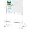Schäfer Shop Select Verrijdbaar whiteboard - aan 2 zijden te gebruiken - wit gelakt - draaibaar bord - B 1200 x H 900 mm + 3-delige magneetlijsten gratis