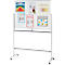 Schäfer Shop Select Verrijdbaar whiteboard - aan 2 zijden te gebruiken - wit gelakt - draaibaar bord - B 1200 x H 900 mm + 3-delige magneetlijsten gratis
