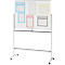 Schäfer Shop Select Verrijdbaar whiteboard - aan 2 zijden te gebruiken - wit gelakt - draaibaar bord - B 1200 x H 900 mm + 3-delige magneetlijsten gratis