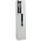 Schäfer Shop Select Vestiaire, 2 compartiments avec tablette supérieure &amp; tringle à vêtements ainsi que 2 casiers, portes en Z, serrure à cylindre, avec socle, L 400 x P 450 x H 1850 mm, acier revêtu par poudre, gris clair/gris clair