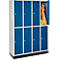 Schäfer Shop Select Vestiaire, 4 x 2 compartiments, sur socle, serrure à came batteuse, porte bleu gentiane