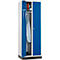 Schäfer Shop Select Vestiaire, avec 2 compartiments, sur socle, serrure à came batteuse, gris clair/bleu gentiane