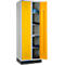 Schäfer Shop Select Vestiaire, avec 2 compartiments, sur socle, serrure à came batteuse, gris clair/jaune