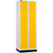 Schäfer Shop Select Vestiaire, avec 2 compartiments, sur socle, serrure à cylindre, gris clair/jaune