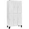 Schäfer Shop Select Vestiaire, avec 3 x 2 compartiments, 300 mm, sur pieds, serrure à came batteuse, porte gris clair