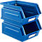 Schäfer Shop Select voorraadbak met open voorzijde, 0,9 l, 2,5 kg, L 163 x B 102 x H 75 mm, staal, RAL 5015 (hemelsblauw)