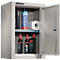 Schäfer Shop Select wandkast, enkeldeurs, met tussenplank, B 400 x D 320 x H 600 mm, staal, alu wit/blank aluminium
