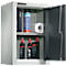 Schäfer Shop Select wandkast, enkeldeurs, met tussenplank, B 400 x D 320 x H 600 mm, staal, lichtgrijs/antracietgrijs