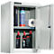 Schäfer Shop Select wandkast, enkeldeurs, met tussenplank, B 400 x D 320 x H 600 mm, staal, lichtgrijs/lichtgrijs