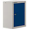 Schäfer Shop Select wandkast, enkeldeurs, met tussenplank, B 400 x D 320 x H 600 mm, staal, witaluminium/ gentiaanblauw