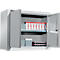 Schäfer Shop Select wandkast MS 750, tweedeurs, met tussenlegbord, B 750 x D 320 x H 600 mm, staal, witaluminium/wit-aluminium