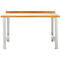 Schäfer Shop Select Werkbank, basiseenheid, B 1500 x D 665 x H 840 mm, lichtgrijs 