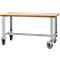 Schäfer Shop Select Werkbank, fahrbar, B 1500 x T 700 x H 835 mm, lichtgrau RAL 7035 