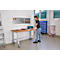 Schäfer Shop Select Werkbank, verrijdbaar, B 1500 x D 700 x H 676-888 mm, in hoogte verstelbaar, lichtgrijs