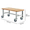 Schäfer Shop Select Werkbank, verrijdbaar, B 1500 x D 700 x H 676-888 mm, in hoogte verstelbaar, lichtgrijs
