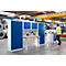 Schäfer Shop Select Werkstatt Schranksystem, B 3100 x T 700 x H 2345 mm, Multiplexplatte, lichtgrau RAL 7035/enzianblau RAL 5010