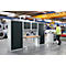 Schäfer Shop Select Werkstatt Schranksystem, B 3100 x T 700 x H 2345 mm, Multiplexplatte, weißaluminium RAL 9006/anthrazitgrau RAL 7016