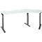 Schäfer Shop Select Winkelschreibtisch ERGO-T 2.0, 135° Winkel, Ansatz rechts, T-Fuß, B 2165 x T 800 x H 675-895 mm, lichtgrau/anthrazit