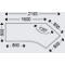 Schäfer Shop Select Winkelschreibtisch ERGO-T 2.0, 135° Winkel, Ansatz rechts, T-Fuß, B 2165 x T 800 x H 675-895 mm, lichtgrau/weißalu