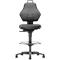 Schäfer Shop Siège de travail Genius, sans accoudoirs, mécanisme de synchronisation automatique, roulettes d'assise et de maintien, repose-pieds, similicuir, noir