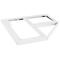 Schäfer Shop Socle en acier Genius TETRIS WOOD, pour armoire d'angle L 800 mm, blanc