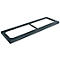Schäfer Shop Socle Genius en acier TETRIS WOOD, pour étagères/armoires L 1200 mm, anthracite